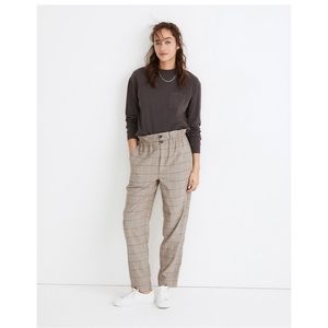 Madewell paper bag checkered pants